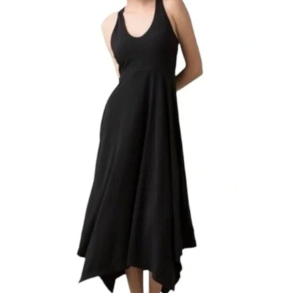 prAna Josepina Maxi Scoop Cross Back Dress Black XS - Picture 2 of 8